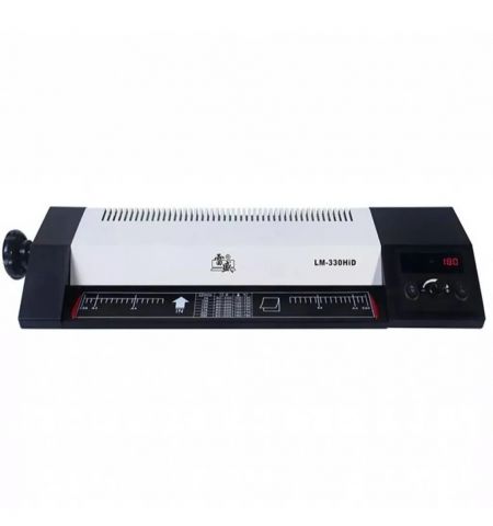 Qsmile LM330iDX A3, Black, Rollers: 2(hot shoe), Reverse, Input width: 330 mm,Speed: 55 cm/min, Min Film thickness: 160(2*80) microns, Max. film thickness: 250(2*125) microns, Min Film size: Credit card size (54*86 mm), Max. Paper size: A3, Max. lam. thic