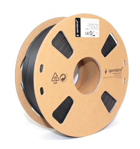 Gembird PLA Filament, Black, 1.75 mm, 1 kg