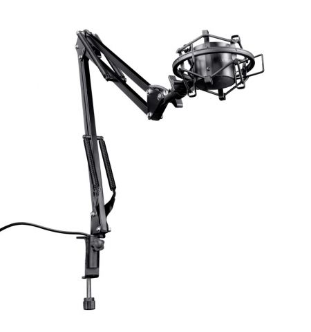 Регулируемая подставка для микрофона Trust Gaming GXT 253 Emita / shock mount table arm clamp, USB, Height 417mm, black