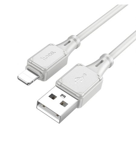 Кабель USB на  Lightning HOCO “X101 Assistant” / 1m / Silicone / up to 2.4A / Gray