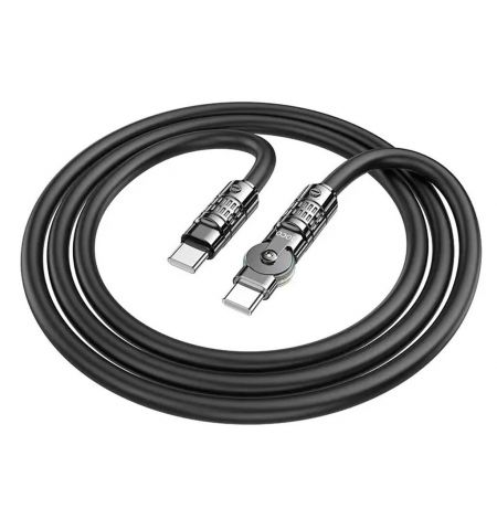 Кабель Type-C на Type-C HOCO “U118 Triumph” / 1.2m / Zinc alloy / 60W / up to 3A / Black