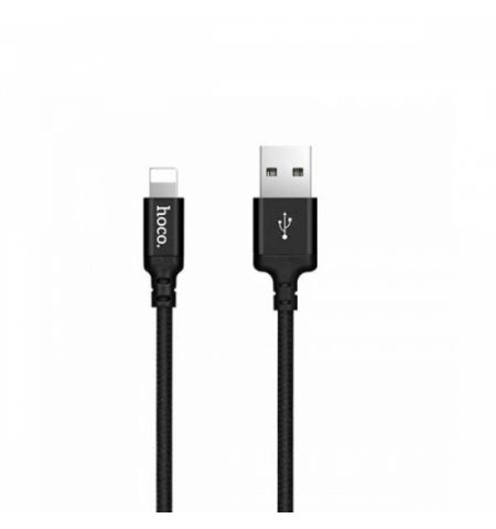 Кабель USB на Lightning HOCO  “X14 Times speed” / 1m / PVC / up to 2.0A / Black