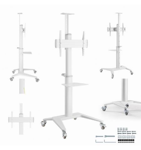 Suport de podea 37” - 70”, Gembird ”TVS-70T-02-W”, White