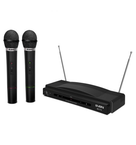 Два беспроводных микрофона для караоке SVEN MK-715 / Wireless / Black