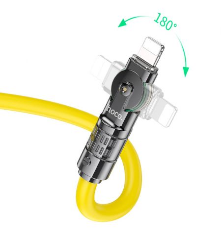 Кабель Type-C на Lighning HOCO “U118 Triumph” / 1.2m / Zinc alloy / 27W / Black