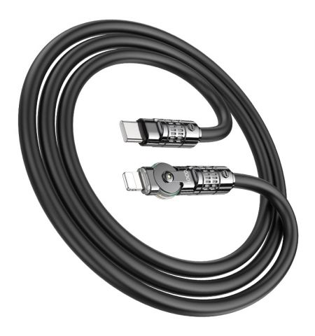 Кабель Type-C на Lighning HOCO “U118 Triumph” / 1.2m / Zinc alloy / 27W / Black
