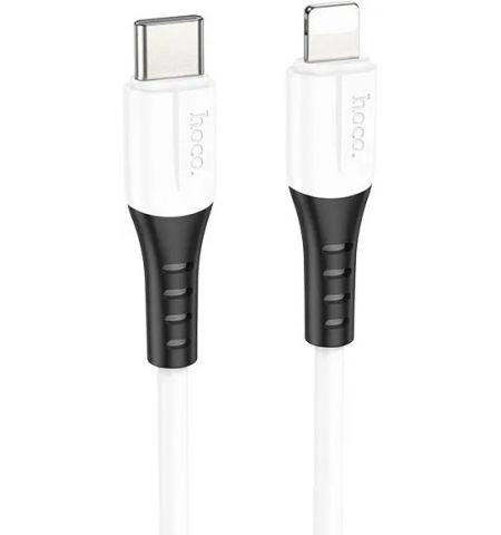 Кабель USB на USB-C Lightning HOCO X82 / 1m / Silicone / up to 2.4A / White