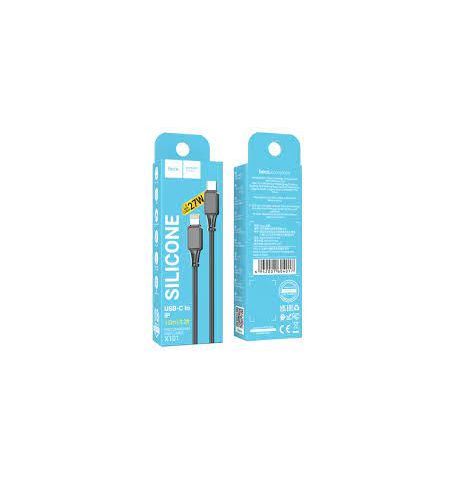 Кабель Type-C на Lightning HOCO “X101 Assistant” / 1m / Silicone / 27W / Black