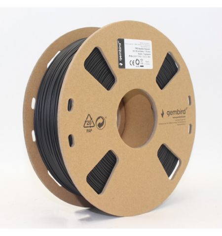 Gembird TPE flexible filament, Black, special thermopolymer allows to obtain materials similar to rubber, 1.75mm, 1kg