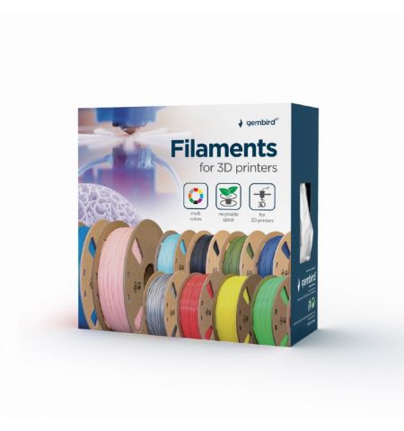 Gembird TPE flexible filament, Blue, special thermopolymer allows to obtain materials similar to rubber, 1.75mm, 1kg