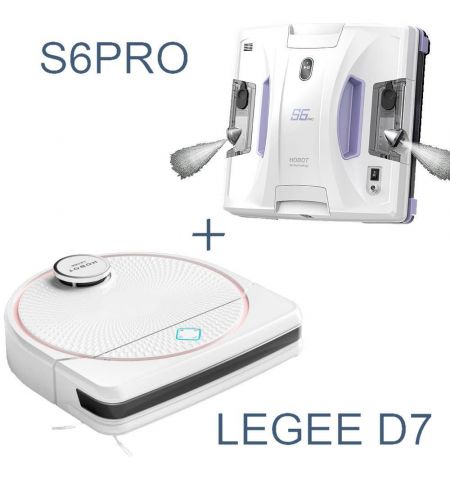 Bundle HOBOT ”Vacuum Cleaning Robot Legee D7 + Window Cleaning Robot S6 Pro”