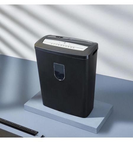 Шредер Qsmile 9006/ P-4/ 8 sheets 220 mm/ Grey