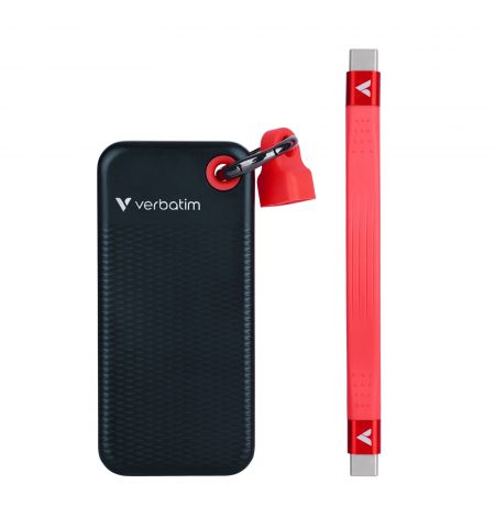 M.2 Внешний SSD Verbatim Pocket / 1TB / USB 3.2 Gen 2 / Black/Red