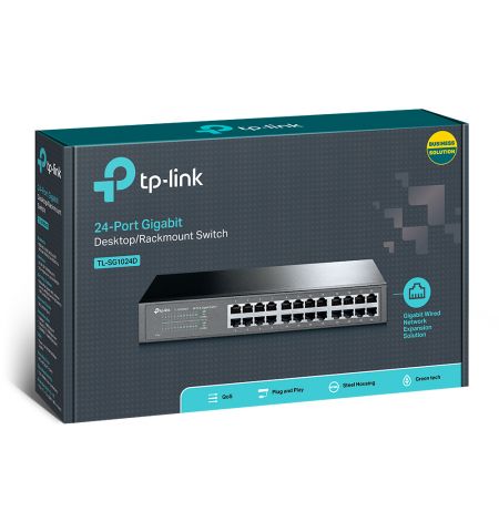 Коммутатор TP-LINK TL-SG1024 / 24 port / 1GB / RJ45 / 1U 19-inch rack-mountable steel case
