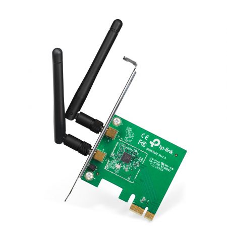 TP-LINK TL-WN881ND  N300 Wireless PCI Express Adapter, Atheros, 2T2R, 300Mbps on 2.4GHz, 802.11n/g/b, 2 detachable antennas