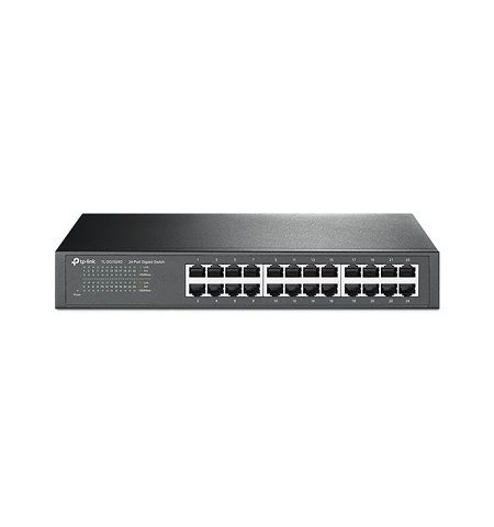 TP-LINK TL-SG1024D  24-port Gigabit Switch, Gigabit Desktop/Rachmount Switch, 24 10/100/1000M RJ45 ports, 13-inch steel case