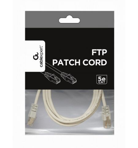 1 m, FTP Patch Cord  Gray, PP22-1M, Cat.5E, Gembird, molded strain relief 50u” plugs