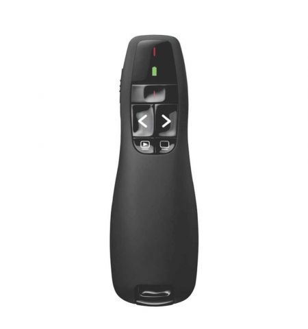 Presenter Logitech Wireless R400, Red laser pointer, Intuitive slideshow controls , Up to 15-meter range, Battery indicator