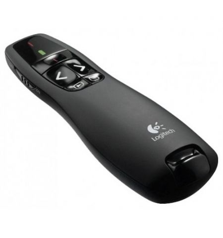 Presenter Logitech Wireless R400, Red laser pointer, Intuitive slideshow controls , Up to 15-meter range, Battery indicator
