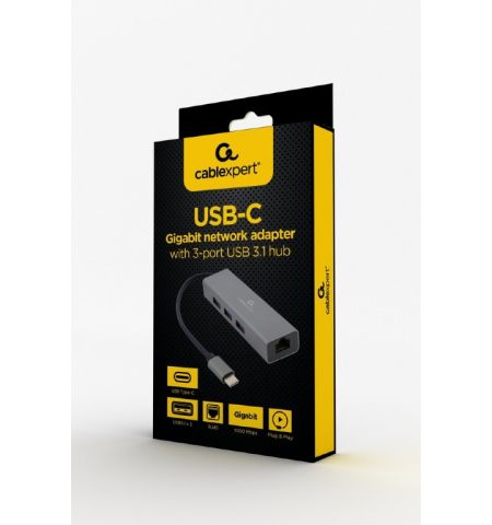 USB-C / Gigabit Ethernet Adapter  / Gembird A-CMU3-LAN-01