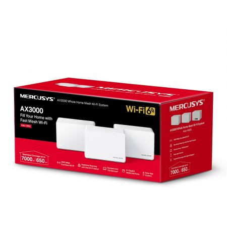 Mesh Wi-Fi система MERCUSYS Halo H80X (3-pack)  / AX3000 Dual Band / 3 x Gigabit LAN
