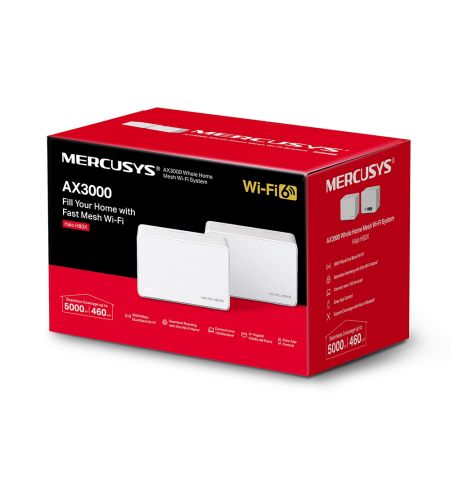 Mesh Wi-Fi система MERCUSYS Halo H80X (2-pack)  / AX3000 Dual Band / 3 x Gigabit LAN