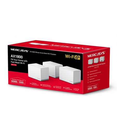 Mesh Wi-Fi система MERCUSYS Halo H70X (3-pack)  / AC1800 Dual Band / 3 x Gigabit LAN