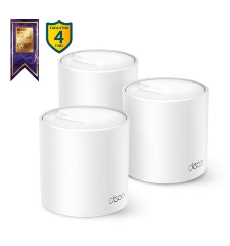 Mesh Wi-Fi 6 система TP-LINK Deco X50 (3-pack) / AX3000 Dual Band /  3 LAN/WAN Gigabit Port