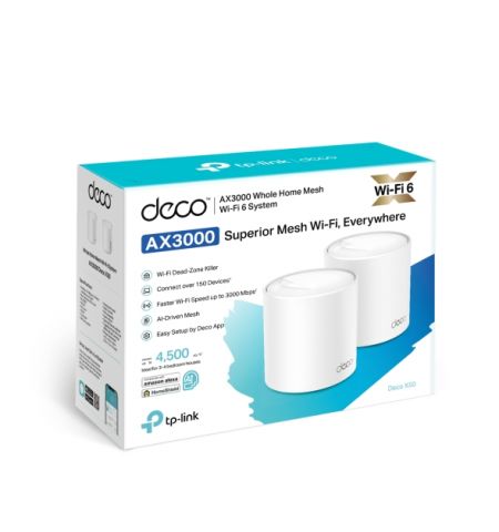 Mesh Wi-Fi 6 система TP-LINK Deco X50 (2-pack) / AX3000 Dual Band /  3 LAN/WAN Gigabit Port