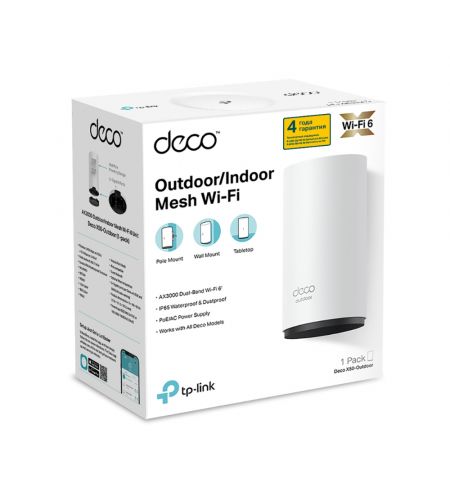 Mesh Wi-Fi 6 система TP-LINK Deco X50 Outdoor (1-pack) / AX3000 Dual Band /  2 LAN/WAN Gigabit Port