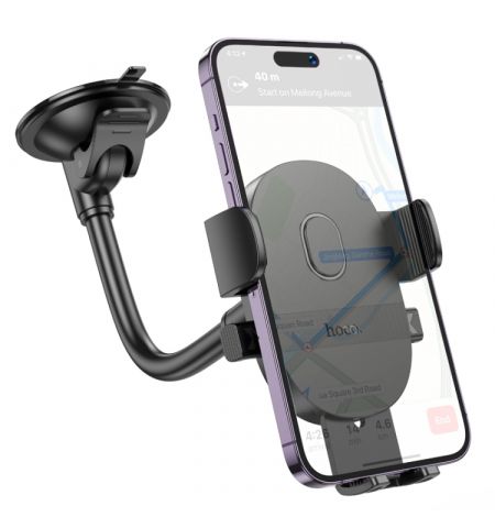 Автомобильный держатель HOCO H20, Car holder, Mighty one-button (windshield), Black