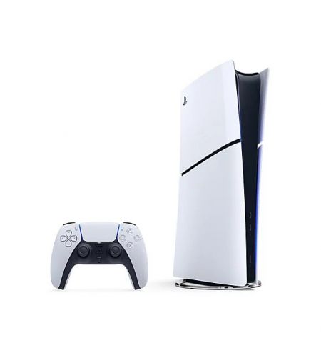 Игровая консоль Sony PlayStation 5 Digital Slim (without Disc Edition), 1TB, White; 1 x Gamepad (Dualsense)