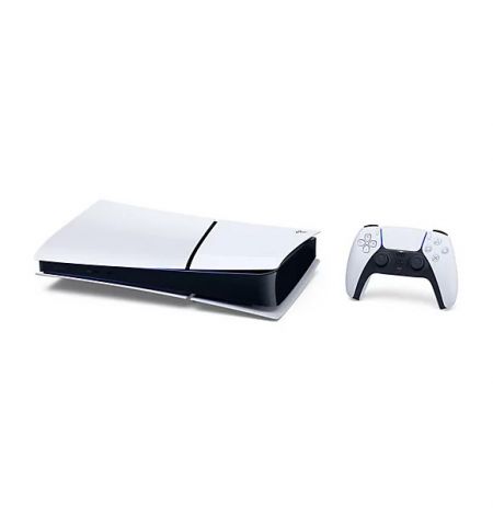 Игровая консоль Sony PlayStation 5 Digital Slim (without Disc Edition), 1TB, White; 1 x Gamepad (Dualsense)