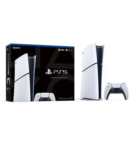 Игровая консоль Sony PlayStation 5 Digital Slim (without Disc Edition), 1TB, White; 1 x Gamepad (Dualsense)