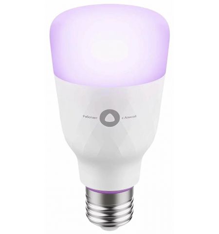LED лампочка YANDEX Smart Bulb with Alisa / Smart Wi-Fi RGB / E27 / 8W / 1700K-6500K