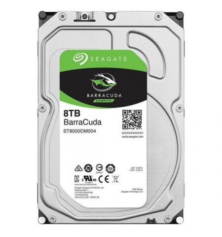 3.5” HDD 8.0TB  Seagate ST8000DM004 BarraCuda™ Compute, 5400rpm, 256MB, SATAIII