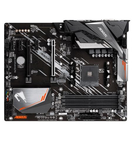 GIGABYTE GA-A520 AORUS Elite, Socket AM4, AMD A520, Dual 4xDDR4-4733, APU AMD graphics, DVI, HDMI, 2xPCIe X16, 4xSATA3, RAID, 1xM.2, 3xPCIe X1, ALC1200 HDA, S/PDIF, GbE LAN, 1xUSB3.2Gen2, 5xUSB3.2, RGB Fusion 2.0, ATX