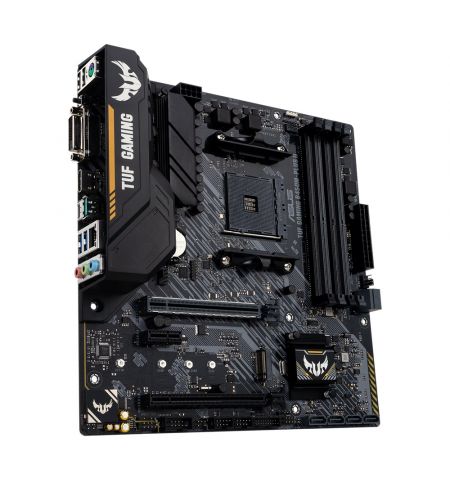 ASUS TUF GAMING B450M-PLUS II, Socket AM4, AMD B450, Dual 4xDDR4-4400, APU AMD graphics, DVI, HDMI, 2xPCIe X16, 6xSATA3, RAID, 1xM.2, ALC897 HDA 7.1, 1xPCIe X1, 1GbE LAN, 1xUSB3.2Gen2, 5xUSB3.1 (1xType-C & 4xType-A), Aura Sync RGB, TUF comp, 24/7, mATX