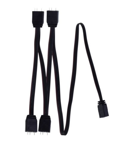 XILENCE LQZ.ARGB_Set Cable (XZ171), Cooling Control Set for  ARGB components: 5V D/P 3PIN connections, 1 x Receiver, 1 x Remote Controller, 1x 1 to 4 ARGB Splitter