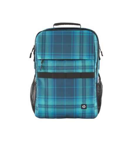 16.1” NB Backpack - HP Campus XL Tartan Plaid Backpack - Extra-Padded Floating Laptop Pocket, a Double-Coil, Lockable Zipper, Rain-repellant Material.