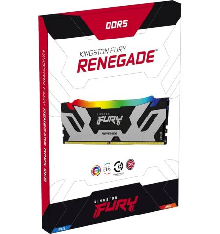 Оперативная память Kingston FURY® Renegade Silver RGB DDR5-6400 16ГБ