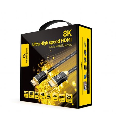 Cablu video Cablexpert CCBP-HDMI8K-AOC-20M/ ”AOC Premium Series”/ Supports 8K UHD resolutions at 60Hz/ male-male/20 m