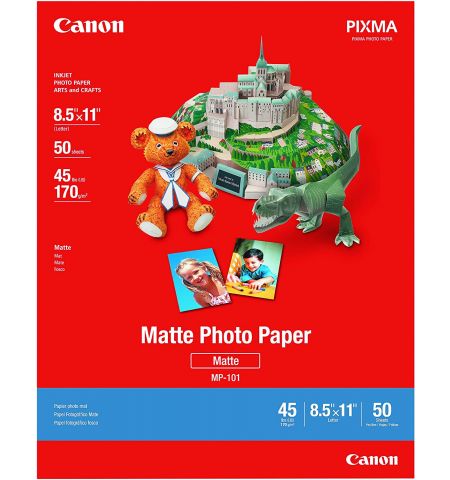 Paper Canon MP-101- Matte Photo Paper  A4, (210x297mm), 170 g/m2, 50 pages.