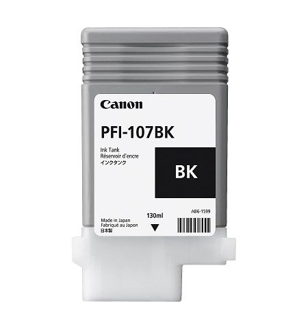 Ink Cartridge Canon PFI-107 Bk, black, 130ml for iPF670,680,685,770,780,785