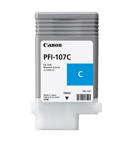 Ink Cartridge Canon PFI-107 C, cyan, 130ml for iPF670,680,685,770,780,785