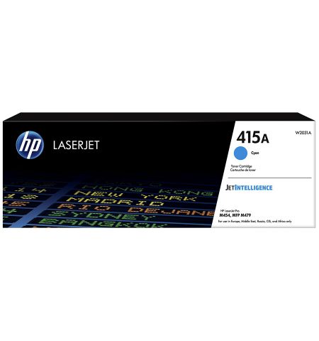 HP 415A (W2031A) Cyan Original LaserJet Toner Cartridge  for HP M454dn/dw, M479dw/fdn/fdw/fnw, 2100 p.