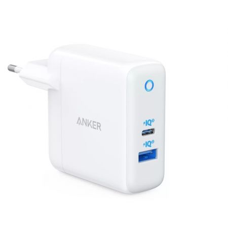 USB-зарядное устройство Anker PowerPort PD+ 2 / 35W (PowerDelivery (20W) and USB-A PowerIQ (15W)) / White