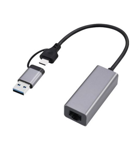 USB 3.1 + USB Type-C / Gigabit Ethernet Adapter  / Gembird A-USB3AC-LAN-01