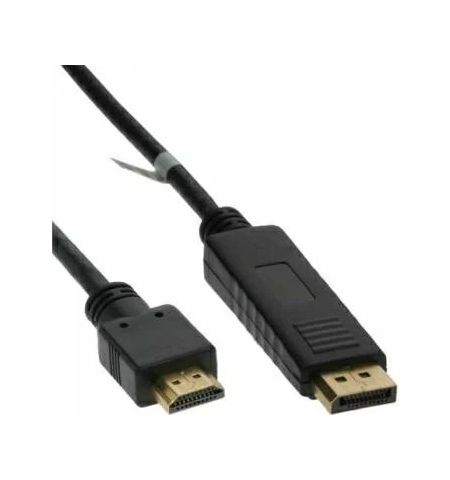 Cable DP-HDMI - 3m - Brackton DP4-HD6-0300.B, 3 m, DisplayPort 20 pin to HDMI 19 pin m/m, IC-chip for 100% transmission, 4K 60Hz 4:4:4, 3840x2160, 18Gbit/s, HDR10, HDCP 2.2/1.4, 3D, bulk packing