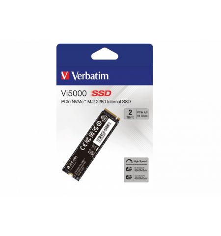 M.2 NVMe SSD Verbatim Vi5000, 2.0TB M.2 NVMe SSD Verbatim Vi5000, 2.0TB